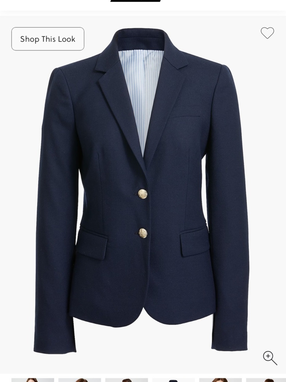 J. Crew Factory Navy Schoolboy Two-Button Tailored Blazer sz 18